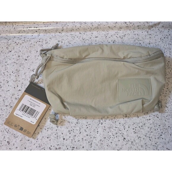 North Face Womens Never Stop Lumbar Bag Nylon Fanny Pack Clay Gray Travel NWT - Picture 1 of 4